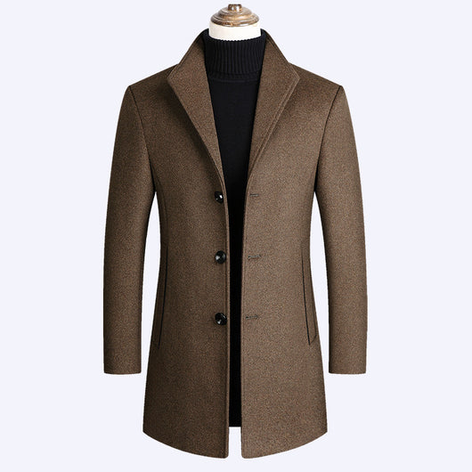 Abrigo de Lana para Hombre Cuello Alto Clásico - Image 8