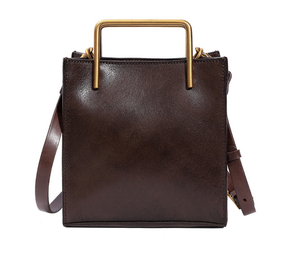 Bolso Bandolera de Cuero Curtido Vegetal Italiano Artesanal Retro