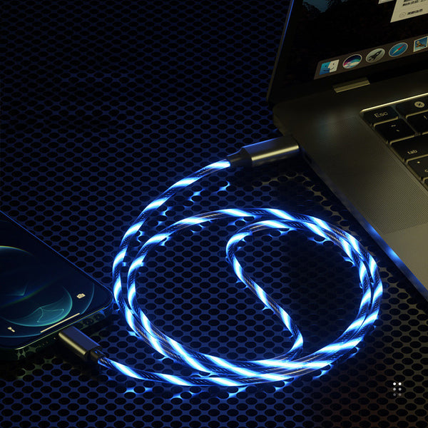 Cable de Carga Rápida Luminoso con Conector Acodado Premium