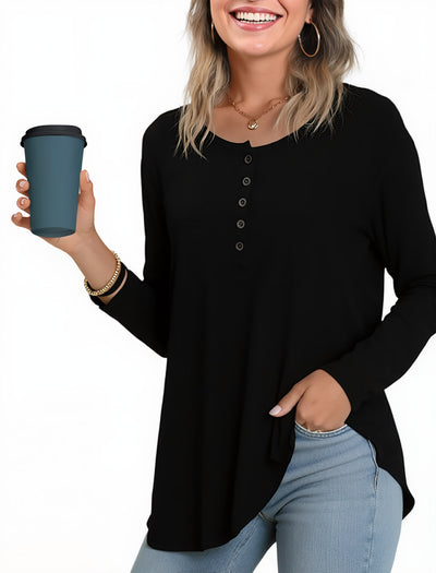Blusa Larga de Manga Larga Cintura Alta para Otoño - Image 16