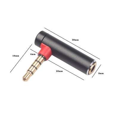 Adaptador de Audio 3.5mm Macho a Hembra con Giro de 90 Grados - Image 2