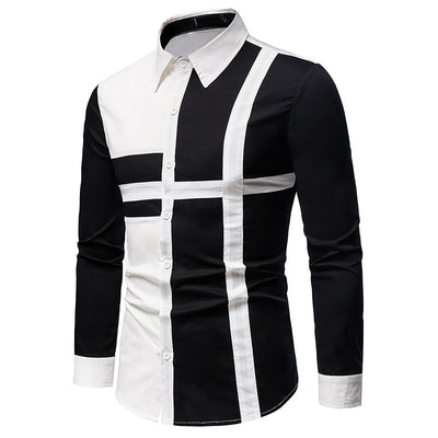 Camisa de Manga Larga Hueca Talla Europea para Hombre - Image 3