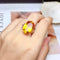 Anillo de Plata S925 con Cristal Fuego Color Limpio para Mujer