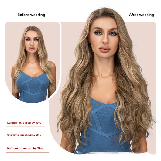 Set de 4 Pelucas de Fibra Térmica para Mujer - Cambio de Look Instantáneo - Image 3