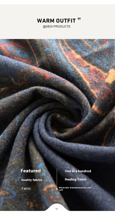 Bufanda Étnica Estampado Paisley en Cashmira Artificial - Image 12