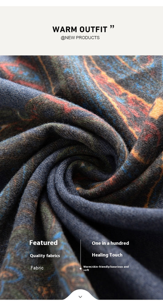Bufanda Étnica Estampado Paisley en Cashmira Artificial - Image 12