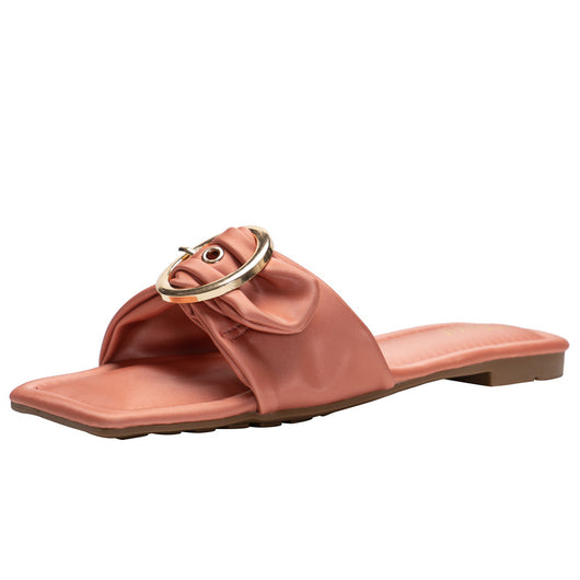 Sandalias Planas Estilo Coreano con Hebilla de Moda y Punta Cuadrada - Image 11