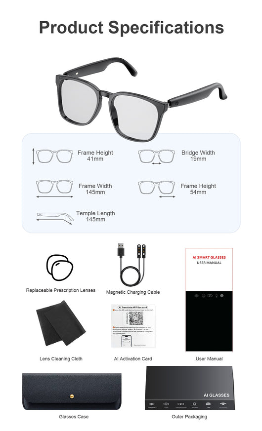 Gafas Inteligentes de Traducción con Fotocromía y Bluetooth - Image 18