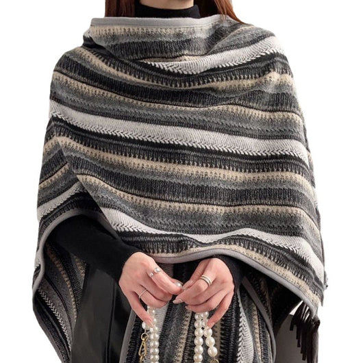 Poncho Étnico Convertible con Capucha - Image 4