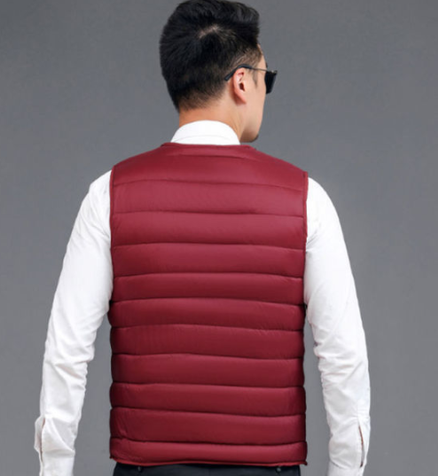 Chaleco Acolchado de Algodón Pluma para Hombre Talla Grande - Calidez Extrema - Image 9