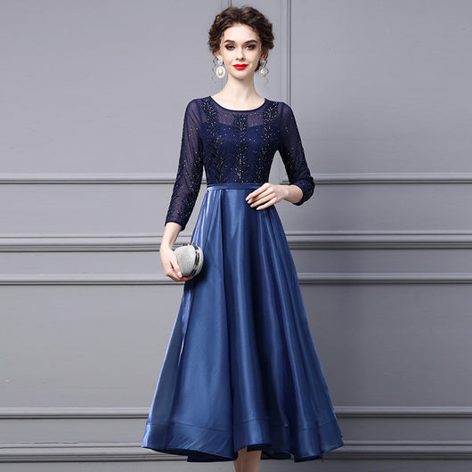 Vestido de Fiesta con Bordados Diamantados - Image 2