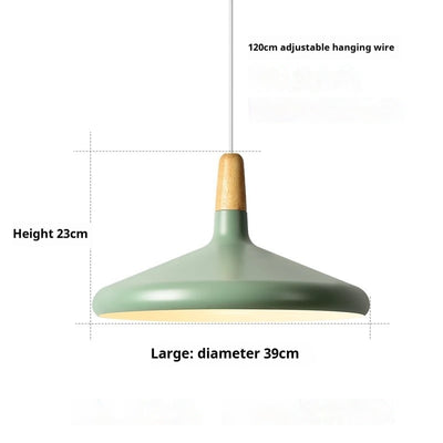 Lámpara Colgante Nórdica de Madera Sólida y Aluminio Diseño Minimalista - Image 20