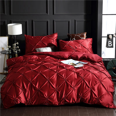 Juego de Cama Seda Lavada Estilo Europeo - Funda Nórdica y Sábanas Color Sólido - Image 8