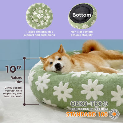 Cama Donut para Gatos y Perros Pequeños - Cama Calmante Moderna con Funda Jacquard Suave - Image 15