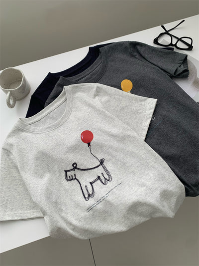 Camiseta Holgada para Mujer con Estampa de Cachorro Globo - Image 15