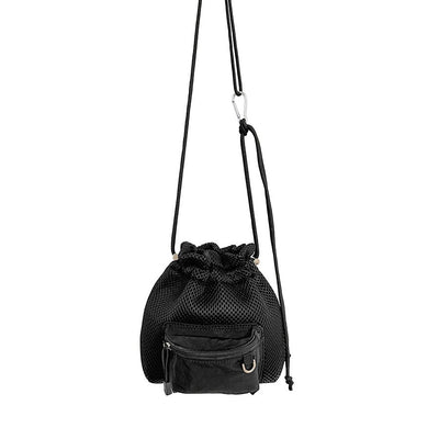 Bolsa Bucket de Malla con Cordón - Bolso Mensajero Chic para Mujeres - Image 9