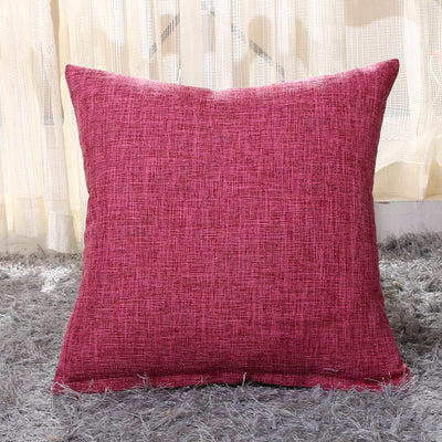 Funda de Almohada de Lino Natural Color Sólido para Sofá y Cama - Image 16