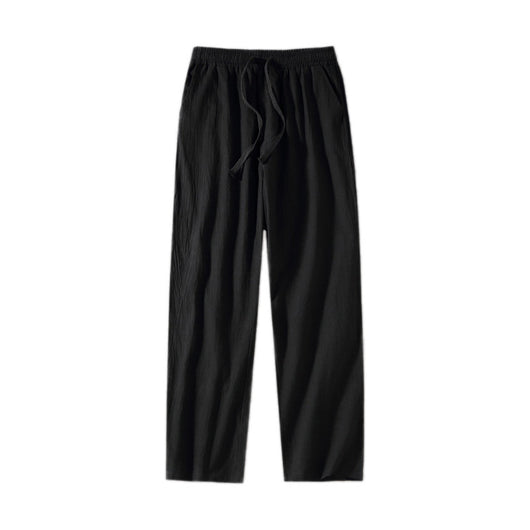 Pantalones Rectos Holgados de Algodón y Lino para Uso Casual - Image 6