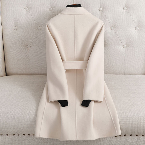 Abrigo de Cachemira Reversible para Otoño e Invierno
