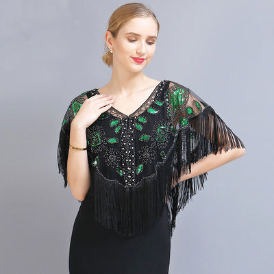Chal Corto con Borlas para Mujer - Image 7