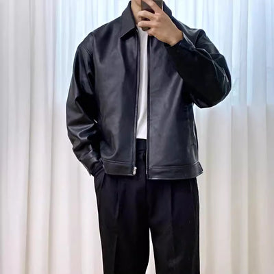 Chaqueta de Cuero para Motociclista Estilo Baseball - Image 3