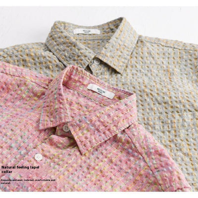 Camisa Cuadrillé Suelta Ligera para Hombre - Estilo Verano Moderno - Image 11