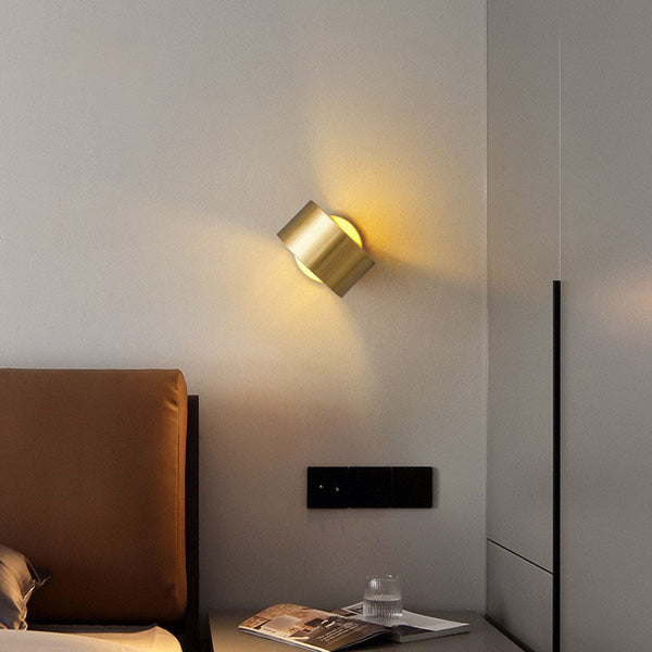 Lámpara de Pared Cobre Minimalista para Sala de Estar
