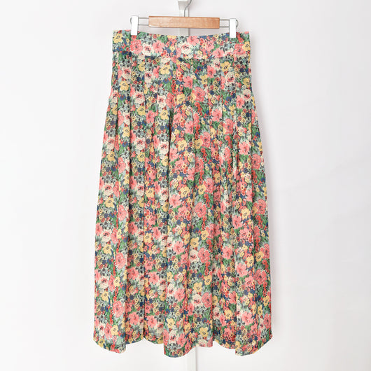 Falda Floral Francesa de Cintura Alta con Abertura Lateral para Mujer - Image 8