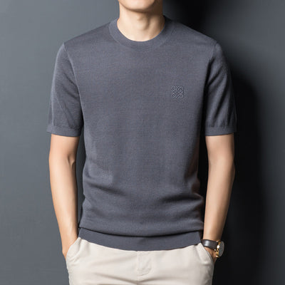 Suéter Cardigan Manga Corta para Hombre - Cuello Redondo - Image 2
