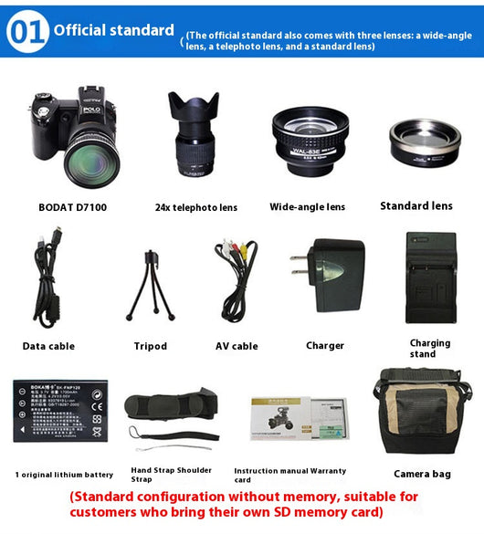 Cámara Digital Teleobjetivo D7100 Enfoque Automático Full HD 33 Megapíxeles - Image 5