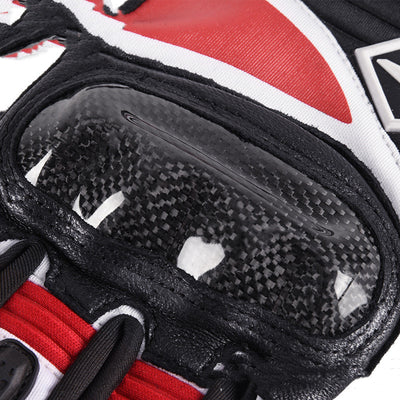 Guantes de Motocicleta Piel de Oveja con Fibra de Carbono para Motorista - Image 8