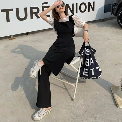 Conjunto de Dos Piezas: Pantalón Ancho con Tirantes y Blusa Entallada - Image 10