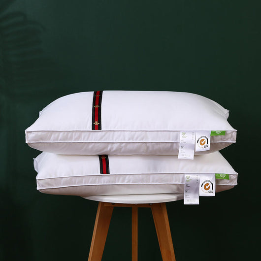 Funda de Almohada de Algodón Puro con Relleno de Plumas y Bordado 3D - Image 9