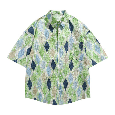 Camisa Cuadros Manga Corta Suelta Unisex - Image 5