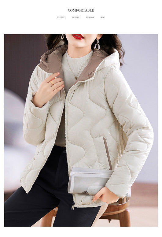Abrigo Acolchado Estilo Occidental con Capucha para Mujer - Diseño Slim Fit - Image 33