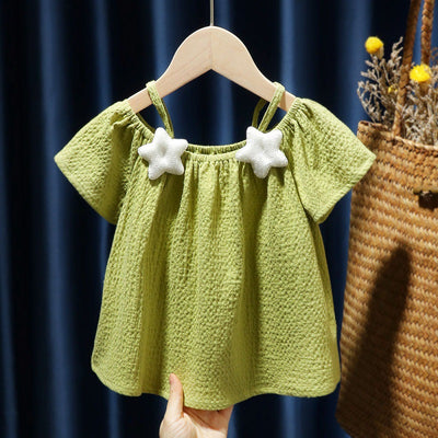 Playera Princesa de Moda para Niña - Manga Corta Estilo Sling - Image 2