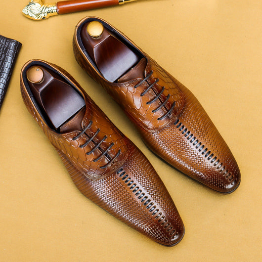 Zapatos Formales de Cuero Premium para Hombre - Diseño Puntiagudo Ejecutivo - Image 7