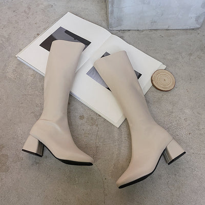 Botas Altas Knight de Tacón Grueso para Mujer - Image 4