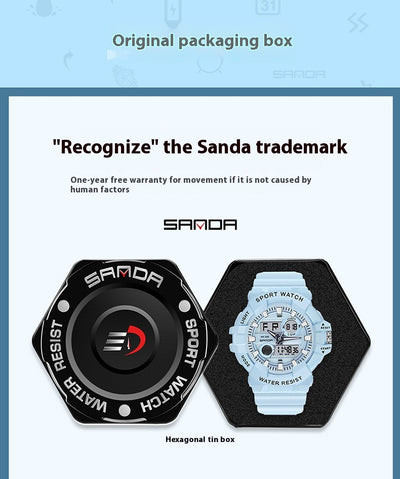 Reloj Deportivo Digital Dual Display Pantalla Grande Luminoso Resistente al Agua Unisex - Image 43