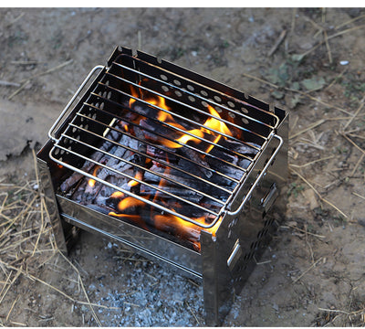 Asador Portátil Dual 2 en 1 de Acero Inoxidable con Parrilla Desmontable - Image 18
