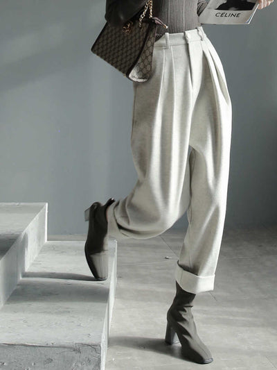 Pantalón de Lana Ancho Cropped Leisure - Diseño Slim Elegante - Image 6
