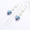 Aretes de Moda Femenina con Perlas de Cristal en Forma de Corazón
