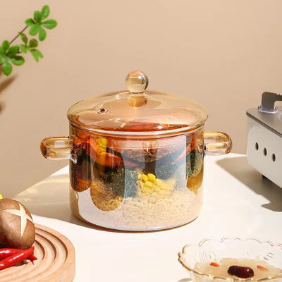 Tetera de Vidrio Borosilicato Doble Asa para Cocina - Image 8