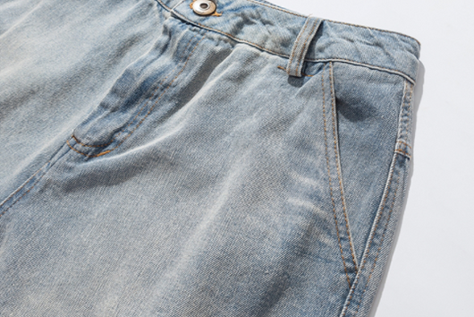 Pantalones Cortos Denim Holgados Lisos Hip-hop Estilo Japonés para Hombre - Image 15