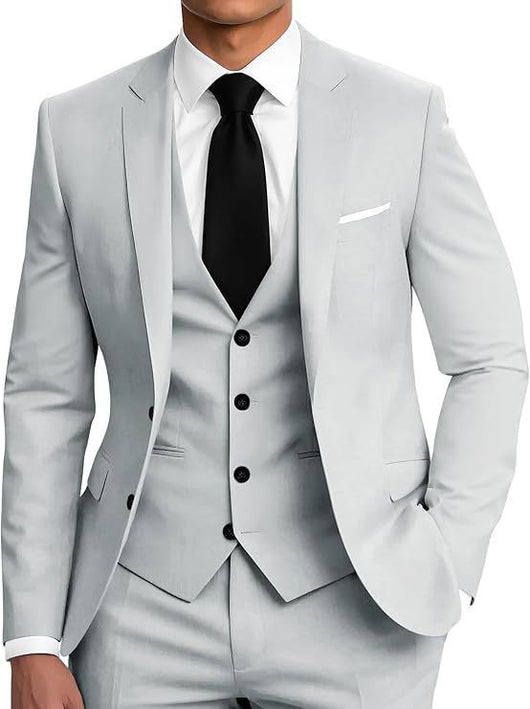 Traje de Negocios Tres Piezas con Botones Dobles para Hombre - Image 10