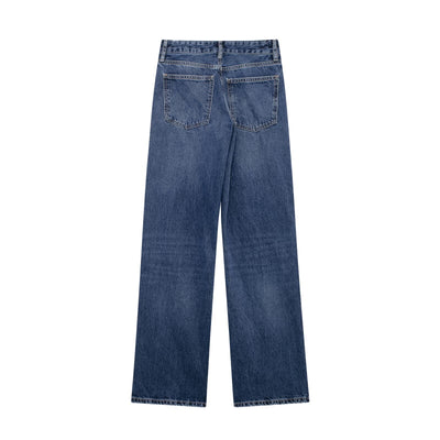 Pantalón Vaquero Cintura Media Pierna Recta Ancho - Image 8