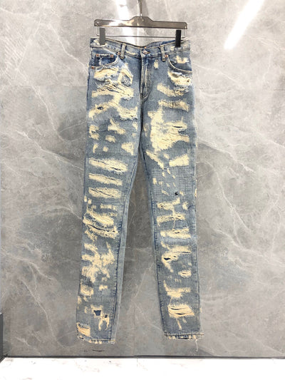 Jeans Azul y Negro con Bordado de Vaca - Image 4