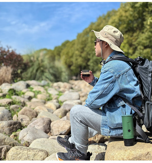 Cafetera Portátil Eléctrica para Viajes - Cápsula y Molida con Cargador para Auto - Image 15