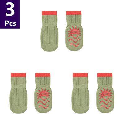 Calcetines para Bebé de Algodón Peinado con Diseños Animados Antideslizantes - Image 48