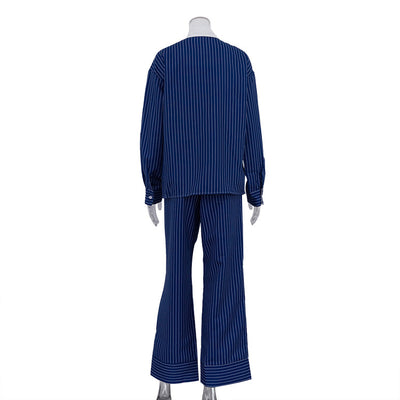 Conjunto Formal Pantalón y Camisa Polo a Rayas - Image 11